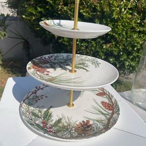COPY - William  Sonoma 3 tier Christmas tray